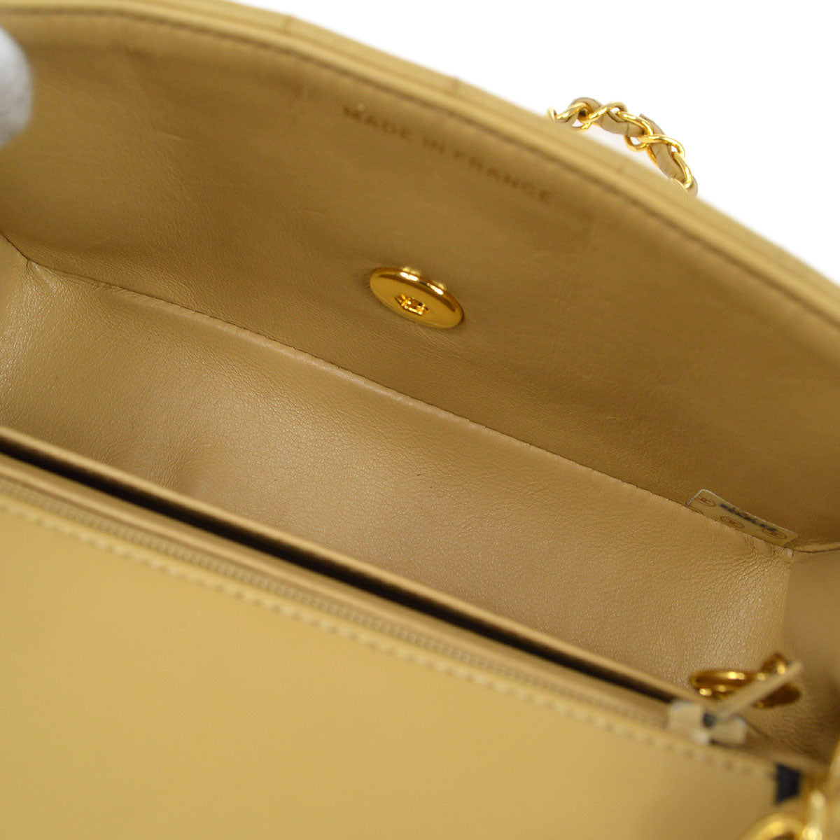 CHANEL★ 1991-1994 Lambskin Vertical Border Flap Mini 44032