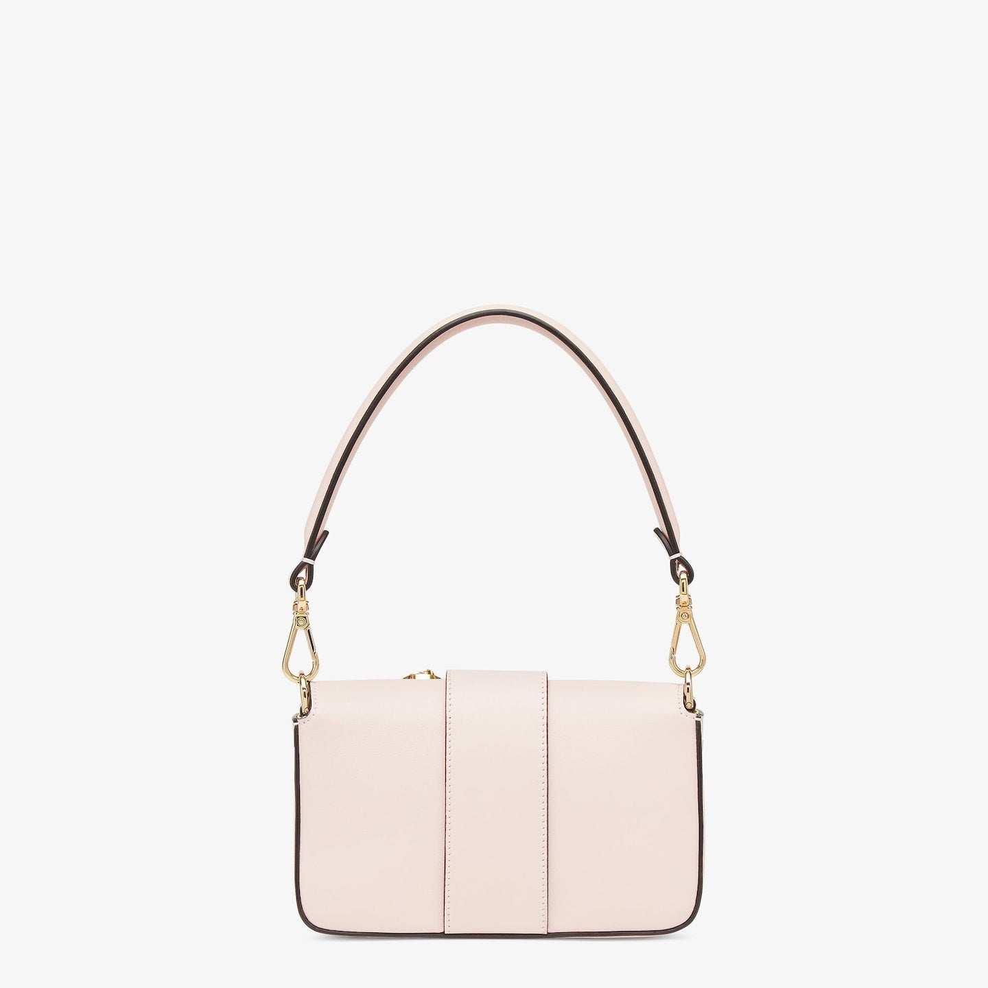 Luxury FendiLuxury FendiFENDACE BROOCH MINI 20 BAGUETTE BAG IN LIGHT PINK CALFSKIN