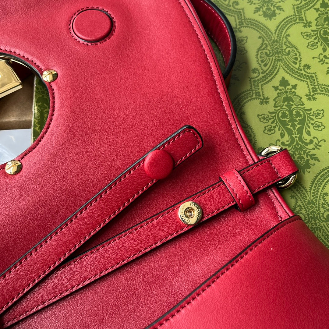 Luxury Gucci BLONDIE SHOULDER BAG 28 IN RED LAMBSKIN GOLD HARDWARE