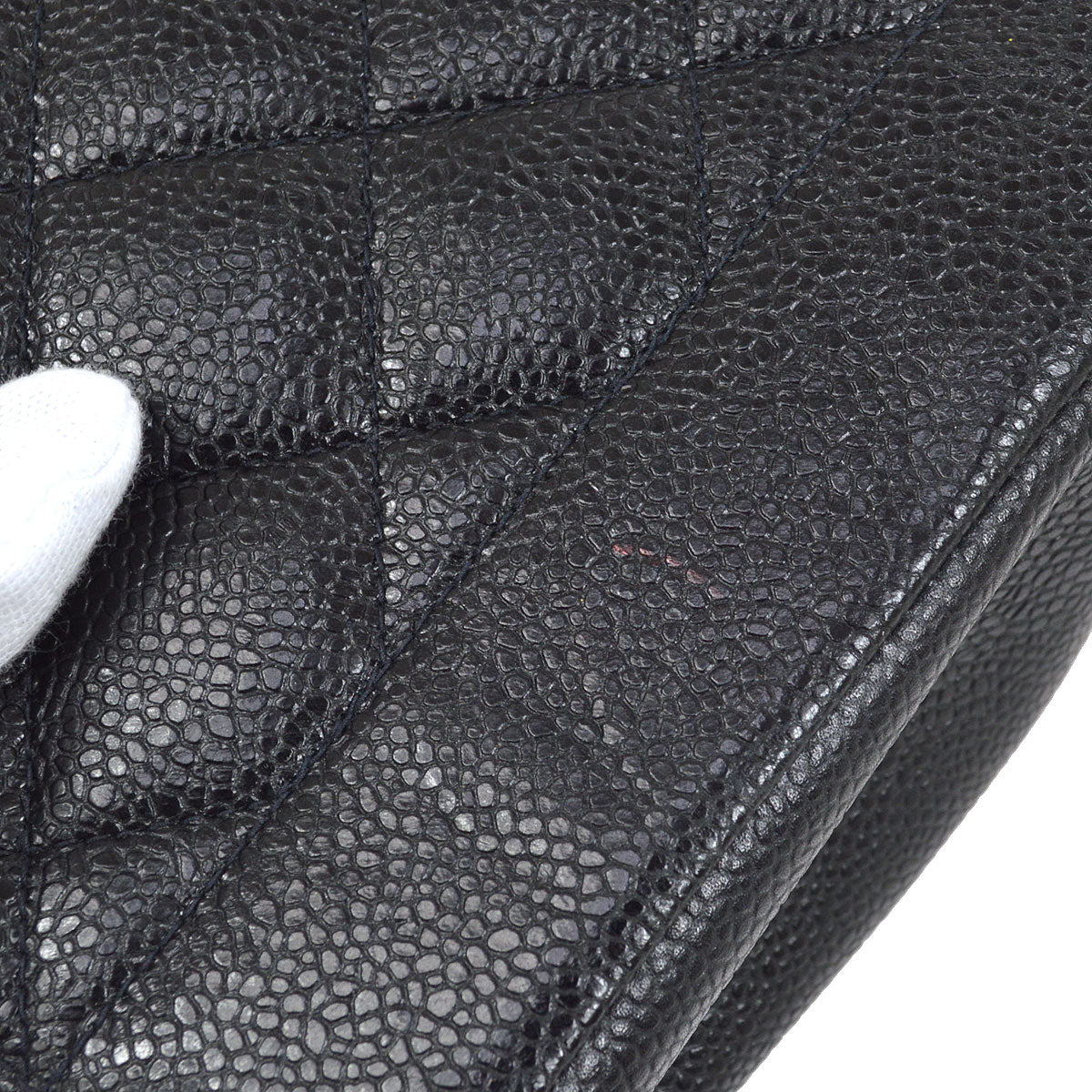 CHANEL 1994-1996 Diana Flap Medium Black Caviar 73182