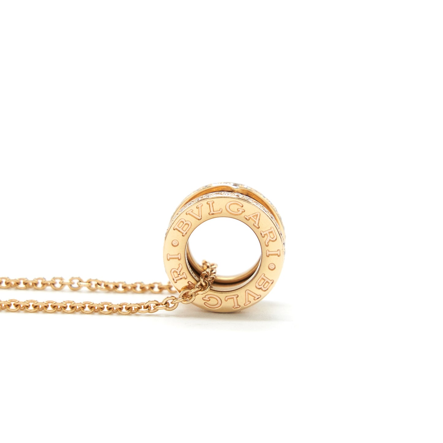Bvlgari B.Zero1 Necklace Rose Gold With Diamonds