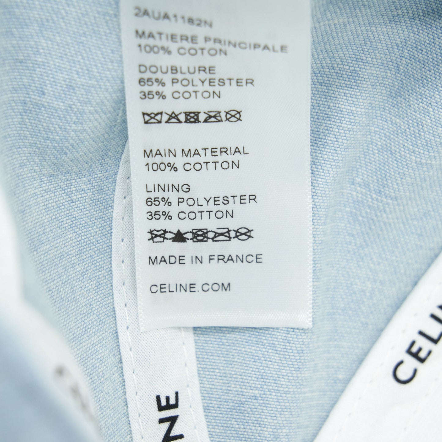 Celine Size L Baseball Cap Denim Light Blue