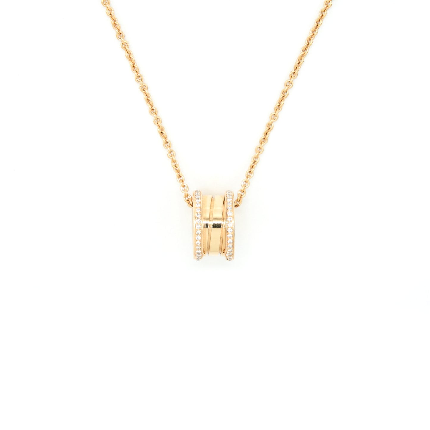 Bvlgari B.Zero1 Necklace Rose Gold With Diamonds