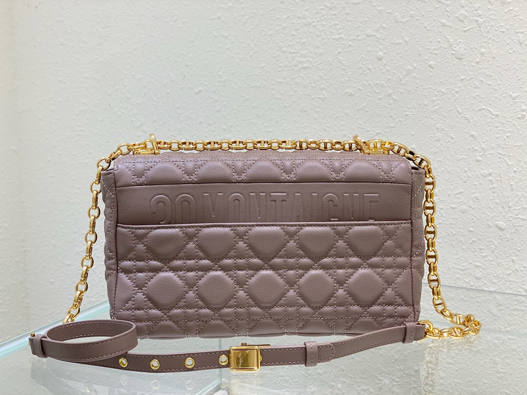 Luxury Diormedium caro 25.5 warm taupe calfskin