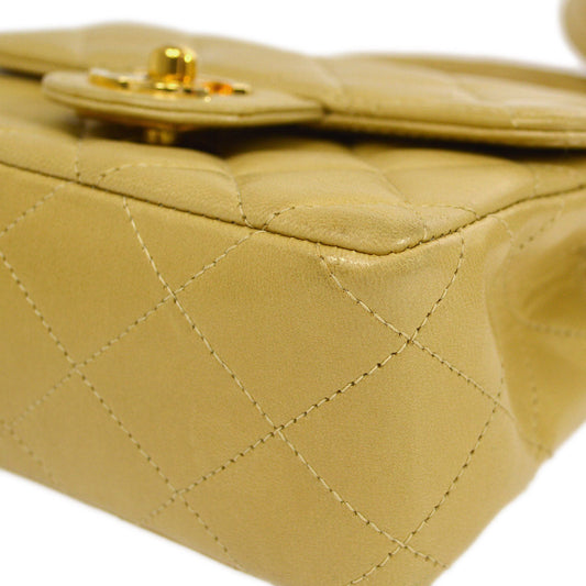 CHANEL 1994 Classic Flap Handbag Set Beige Lambskin 94751