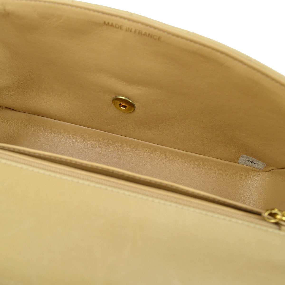 CHANEL 1994 Classic Flap Handbag Set Beige Lambskin 94751