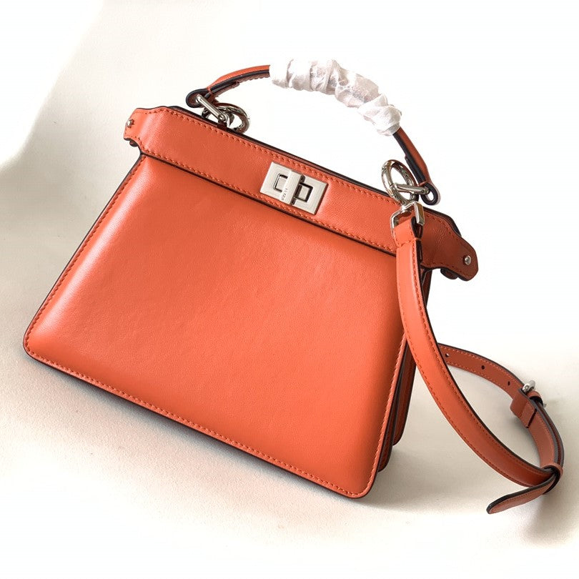 Luxury FendiPeekaboo ISeeU Petite 20 Bag Red Lambskin Shw