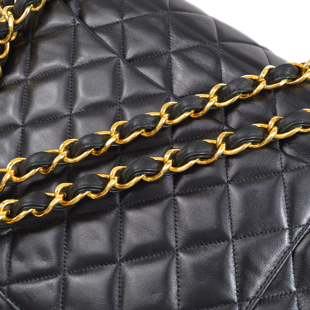 CHANEL 1994-1996 Classic Flap Maxi Black Lambskin 75151