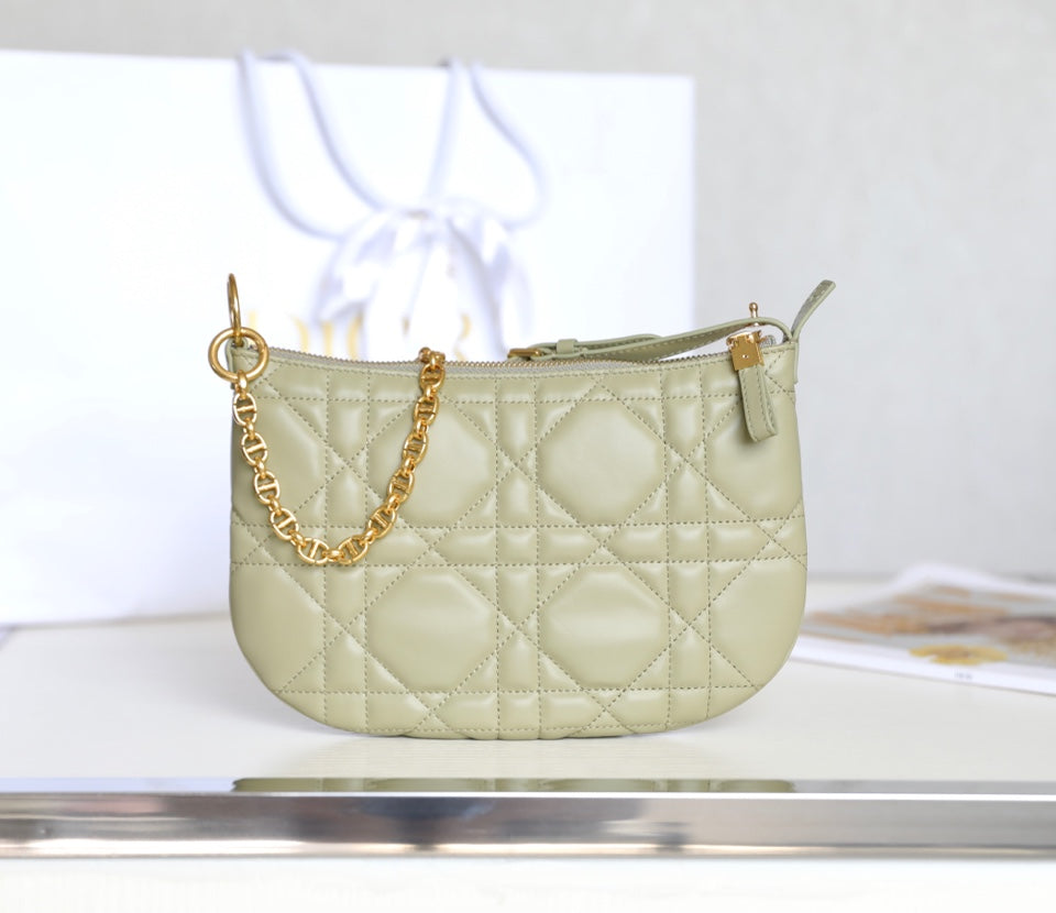 Luxury DiorMINI CARO BAG 25 IN BEIGE LAMBSKIN