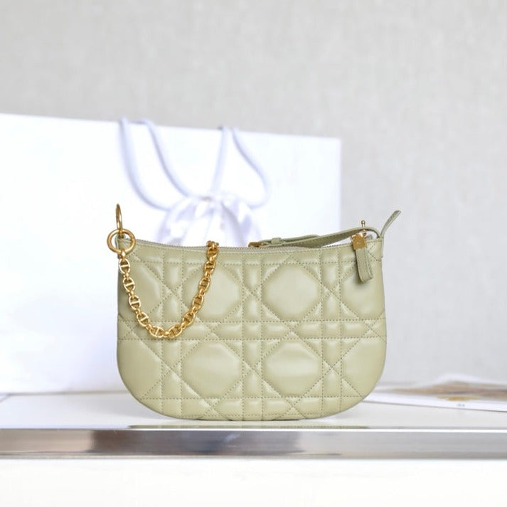 Luxury DiorMINI CARO BAG 25 IN BEIGE LAMBSKIN