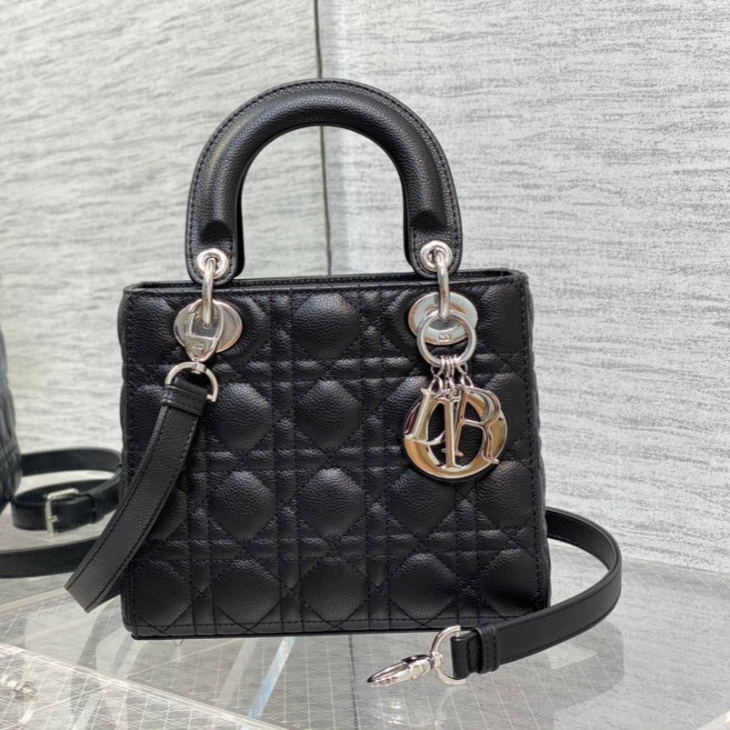 Luxury Diorsmall lady 20 black calfskin shw