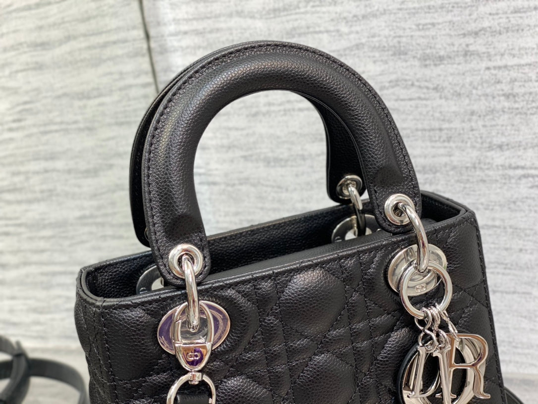 Luxury Diorsmall lady 20 black calfskin shw
