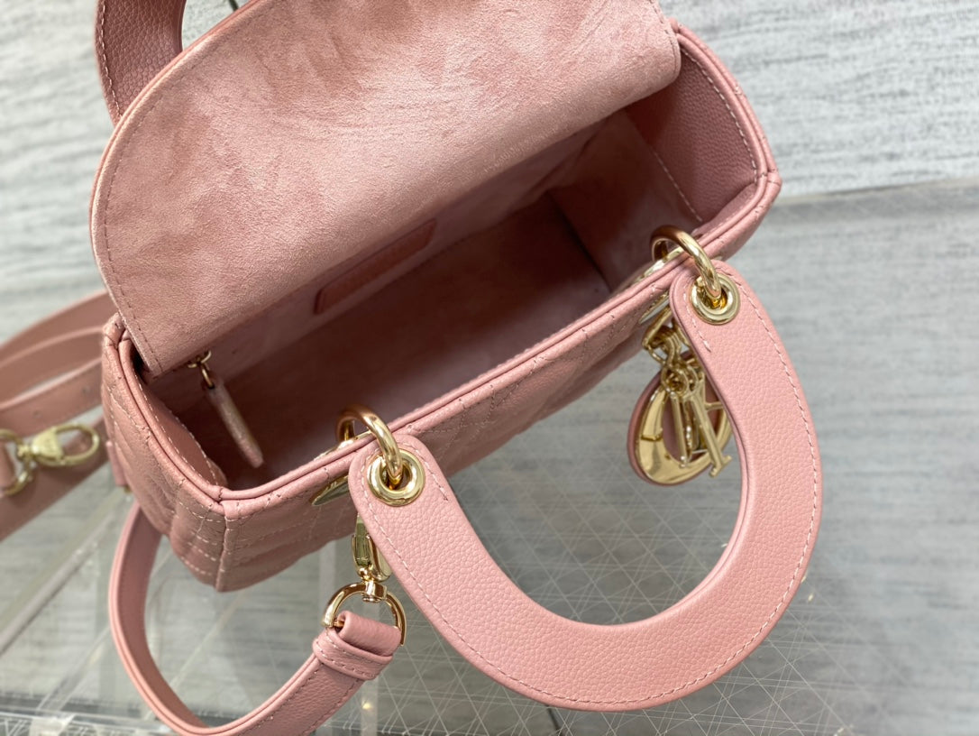 Luxury Diorsmall lady 20 sakura calfskin