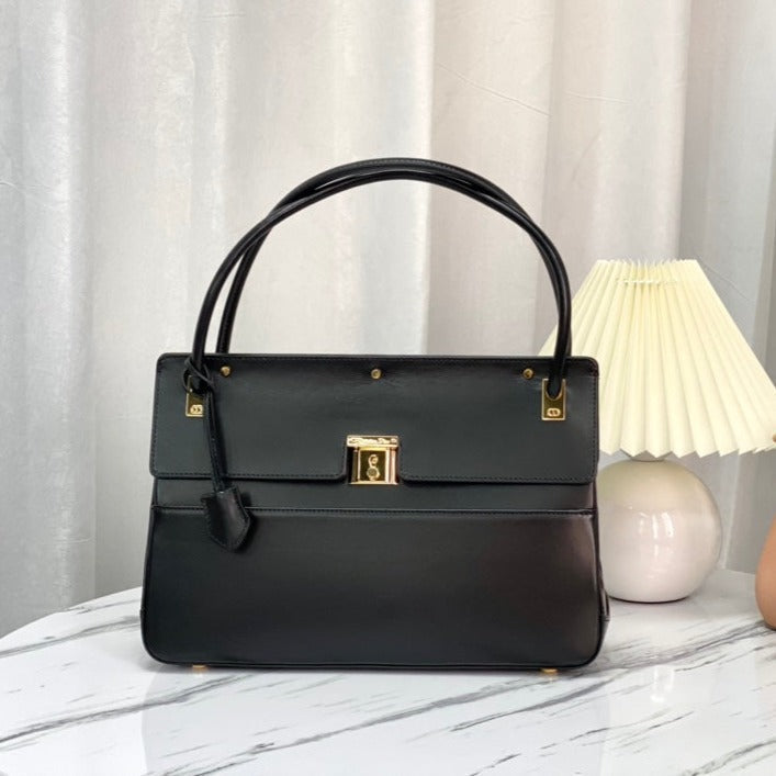 Luxury DiorPARISIENNE 30 HANDBAG IN BLACK SMOOTH CALFSKIN
