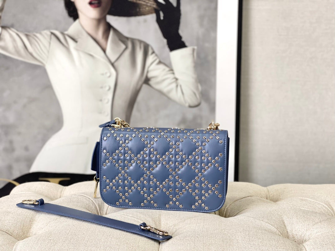 Luxury DiorLIMITED BAG 21 IN SAPPHIRE BLUE LAMBSKIN