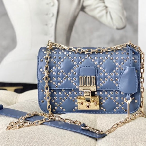 Luxury DiorLIMITED BAG 21 IN SAPPHIRE BLUE LAMBSKIN