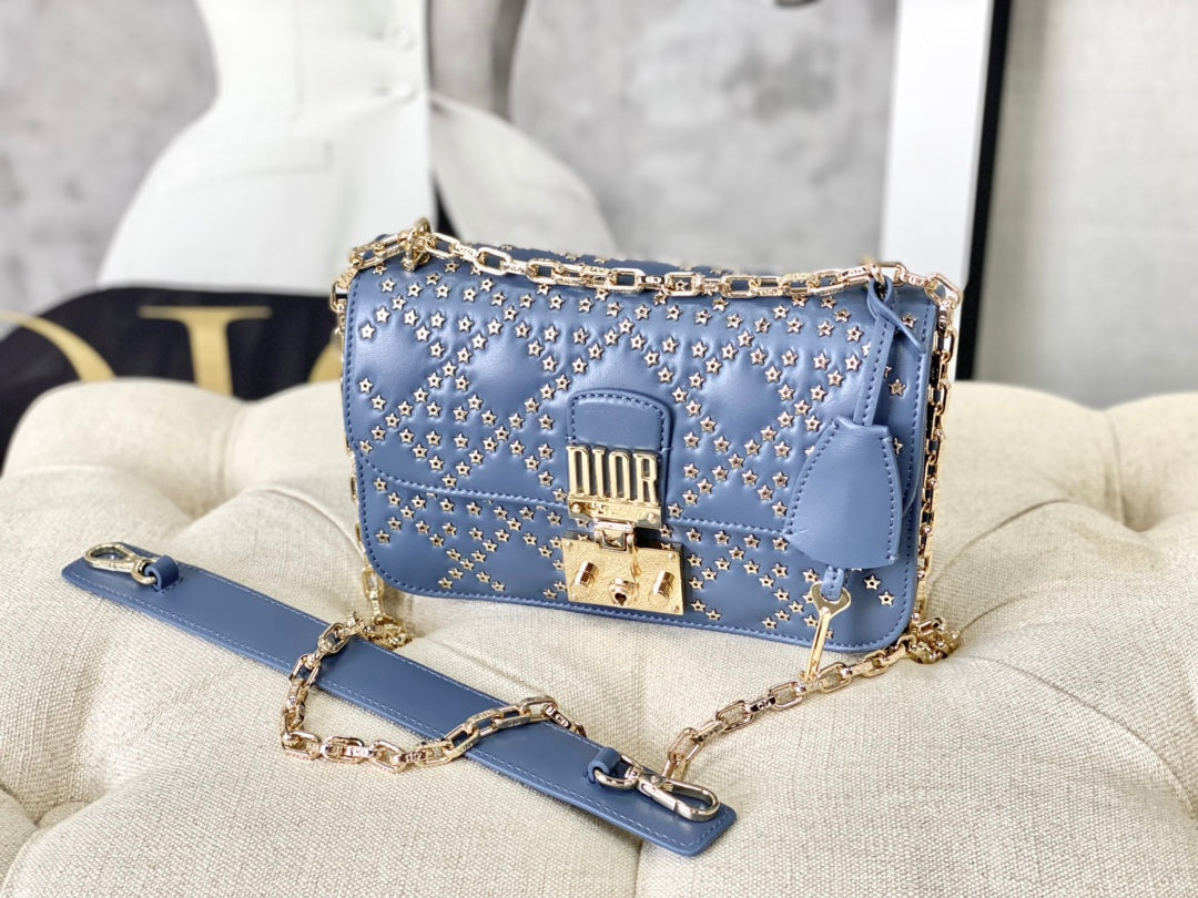 Luxury DiorLIMITED BAG 21 IN SAPPHIRE BLUE LAMBSKIN