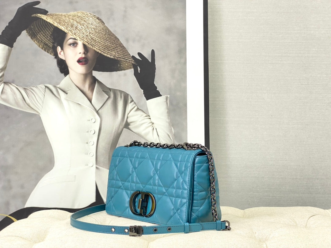 Luxury Diormedium caro 25.5 azure blue black hardware