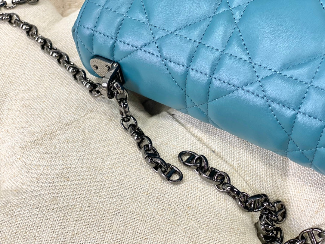 Luxury Diormedium caro 25.5 azure blue black hardware