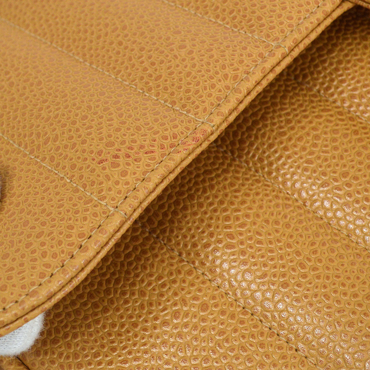 CHANEL 1994-1996 Vertical Classic Flap Jumbo Beige Caviar 53759