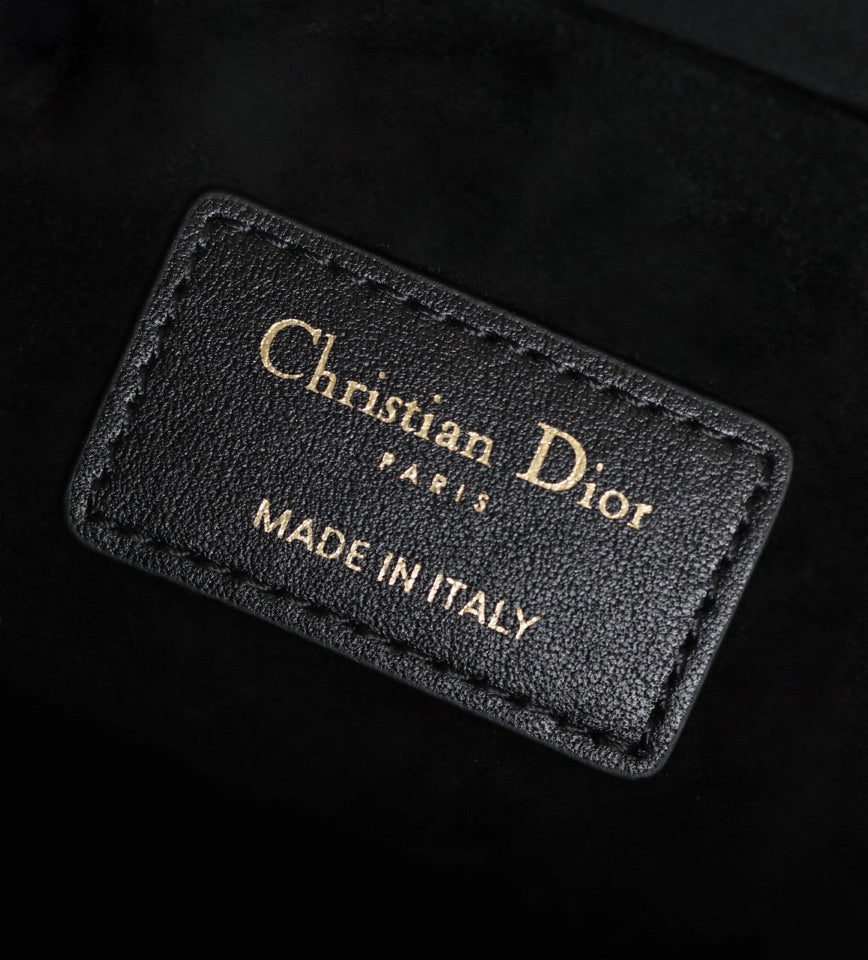 Luxury DiorLARGE TOTE BOOK 36 BAG IN BLACK CALFSKIN
