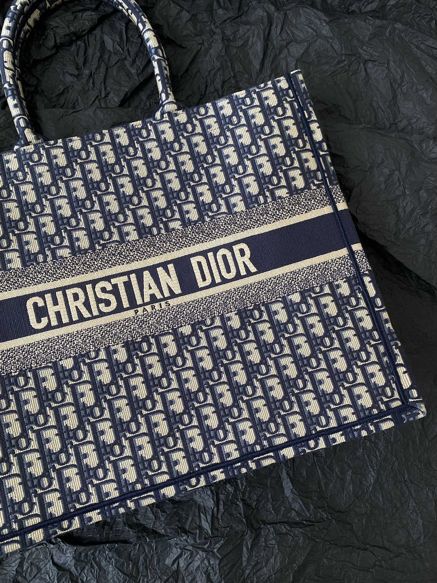 Luxury Diorlarge book tote 42cm oblique embroidery calfskin