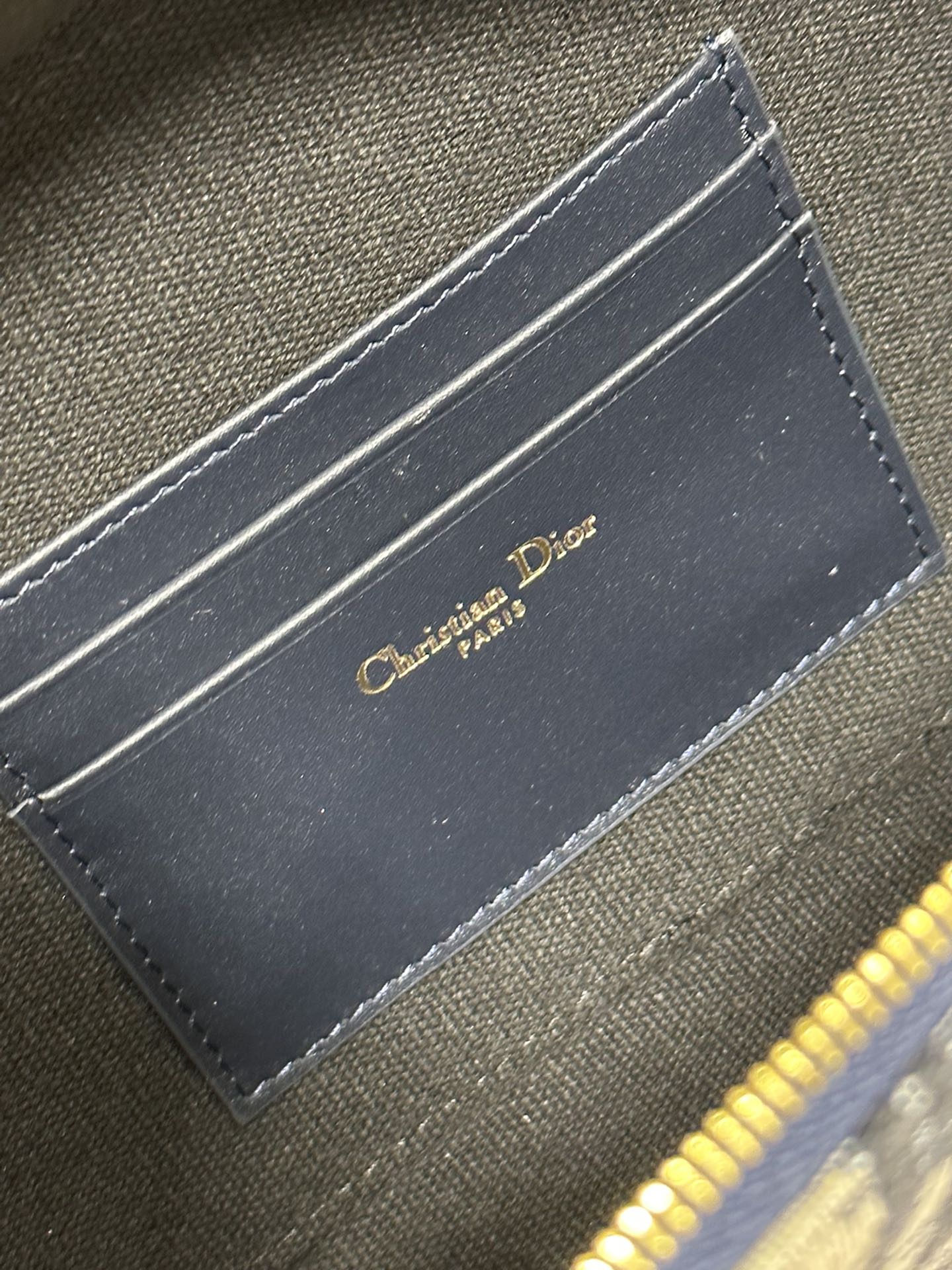 Luxury Diorcaro box 18 blue oblique embroidery
