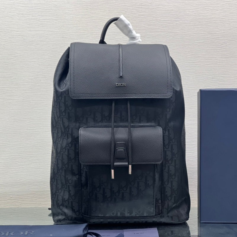 Luxury DiorMEDIUM BACKPACK 38 IN BLACK OBLIQUE MIRAGE CALFSKIN
