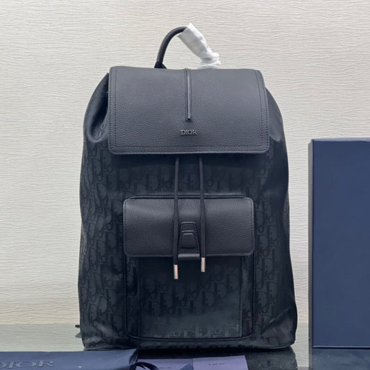 Luxury DiorMEDIUM BACKPACK 38 IN BLACK OBLIQUE MIRAGE CALFSKIN