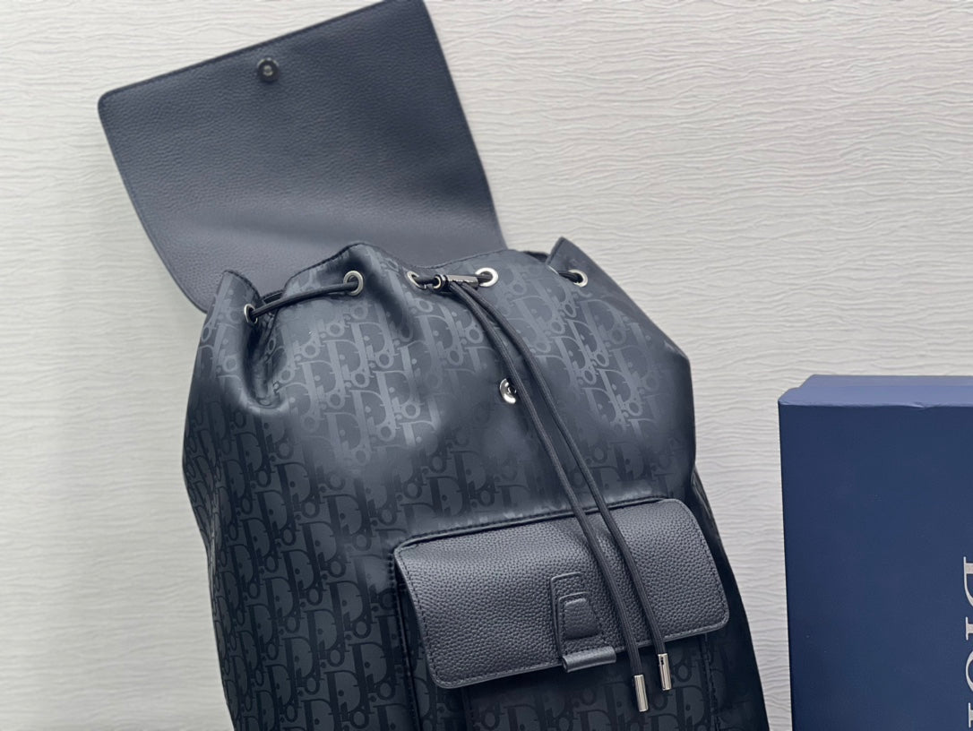 Luxury DiorMEDIUM BACKPACK 38 IN BLACK OBLIQUE MIRAGE CALFSKIN