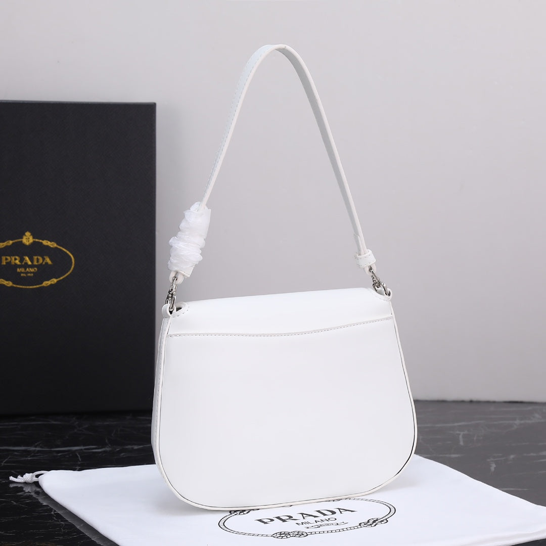 Luxury Prada23 BAG IN BLACK CALFSKIN SILVER HARDWARE
