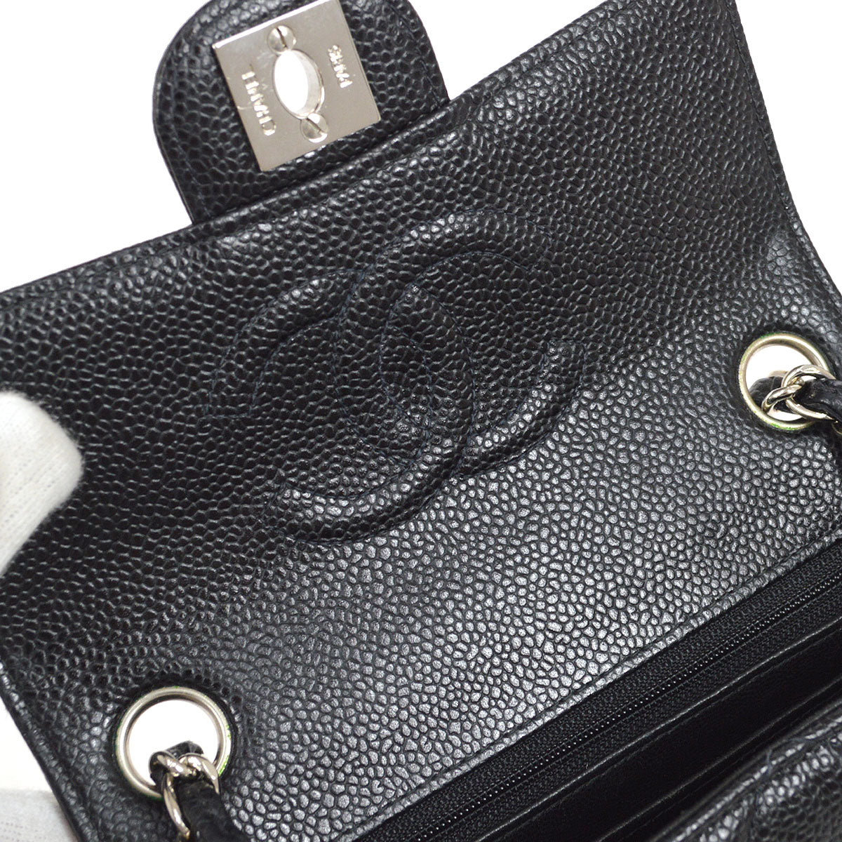 CHANEL 2000-2001 Mini Classic Square Flap SHW 24662