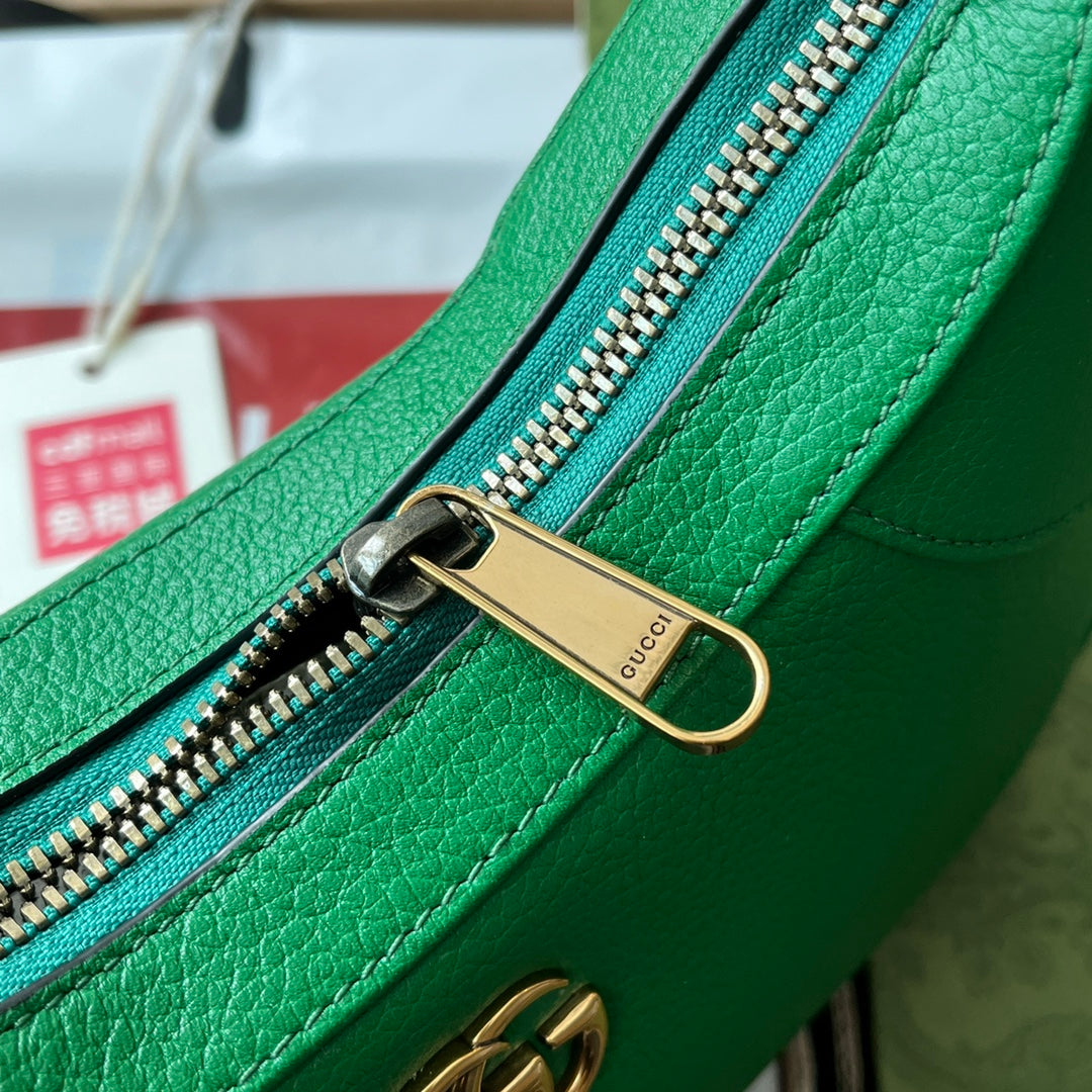 Luxury Gucci SHOULDER BAG 25 IN GREEN CALFSKIN GOLD HARDWARE