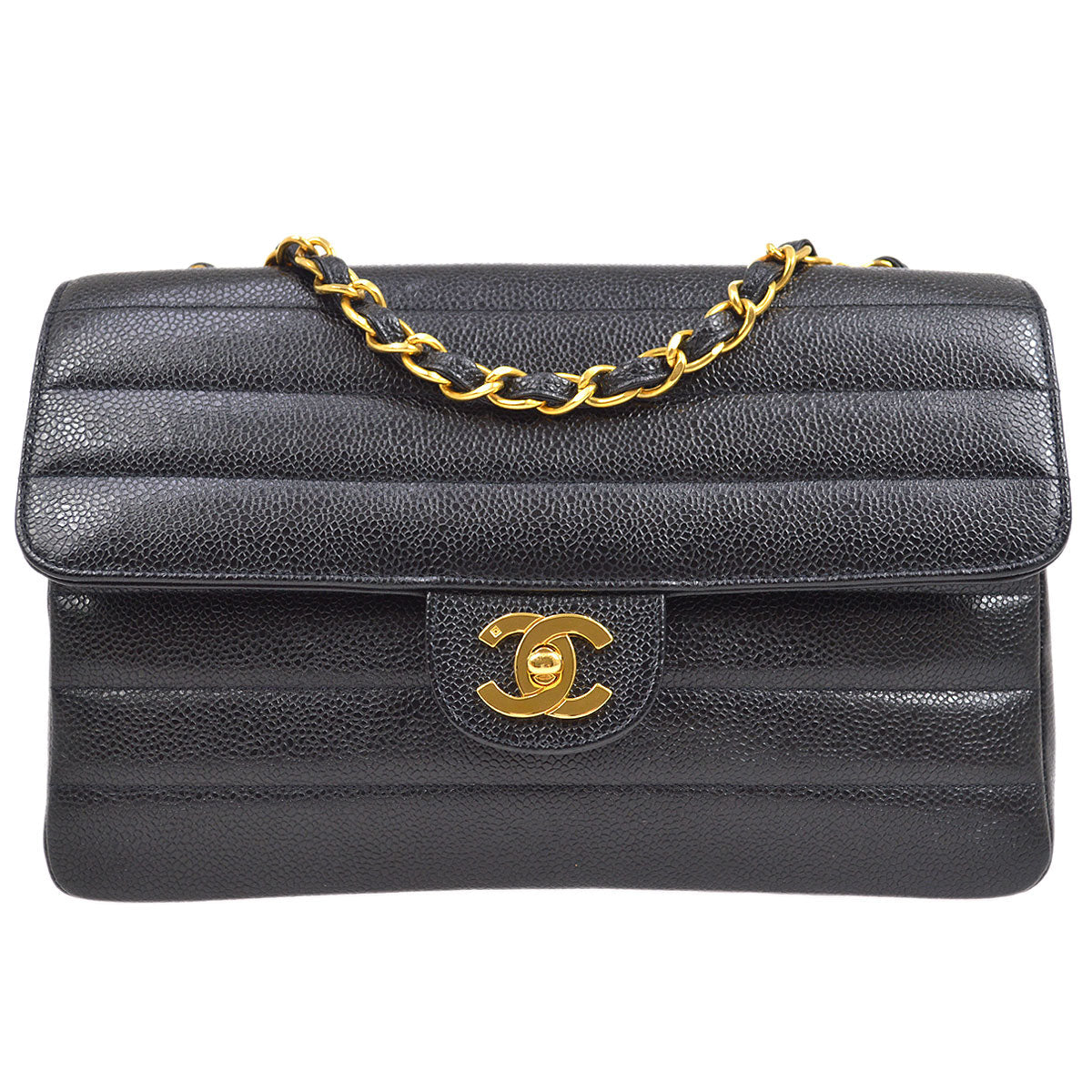 CHANEL 1994-1996 Large Horizontal Classic Single Flap 24842