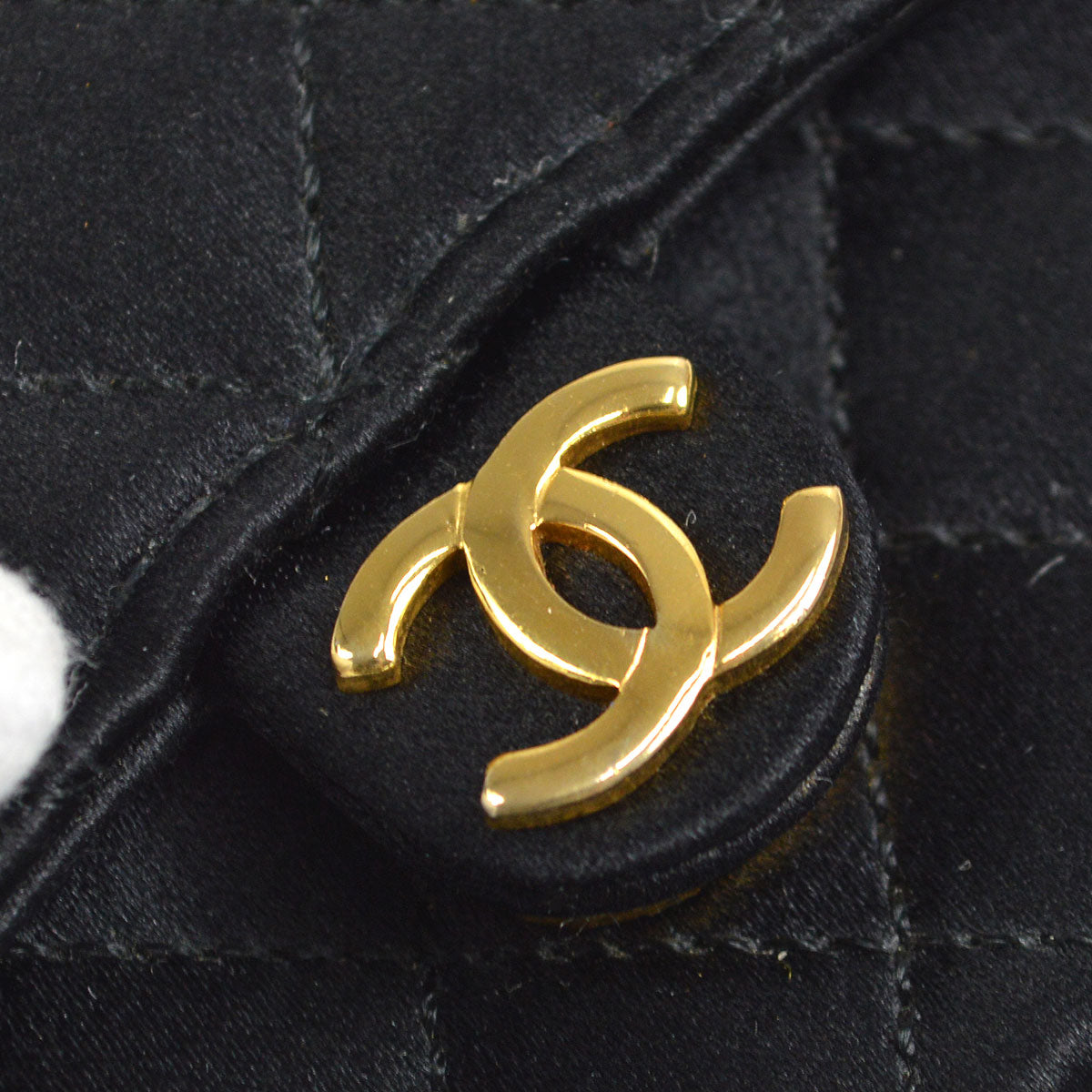 CHANEL Classic Flap Micro Black Satin 55238