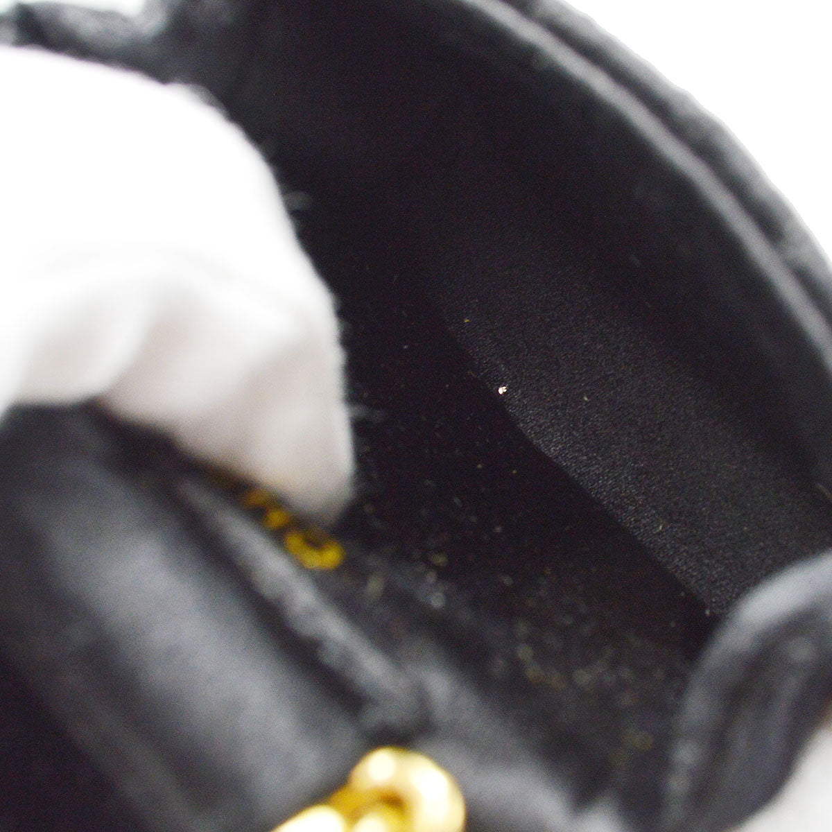 CHANEL Classic Flap Micro Black Satin 55238