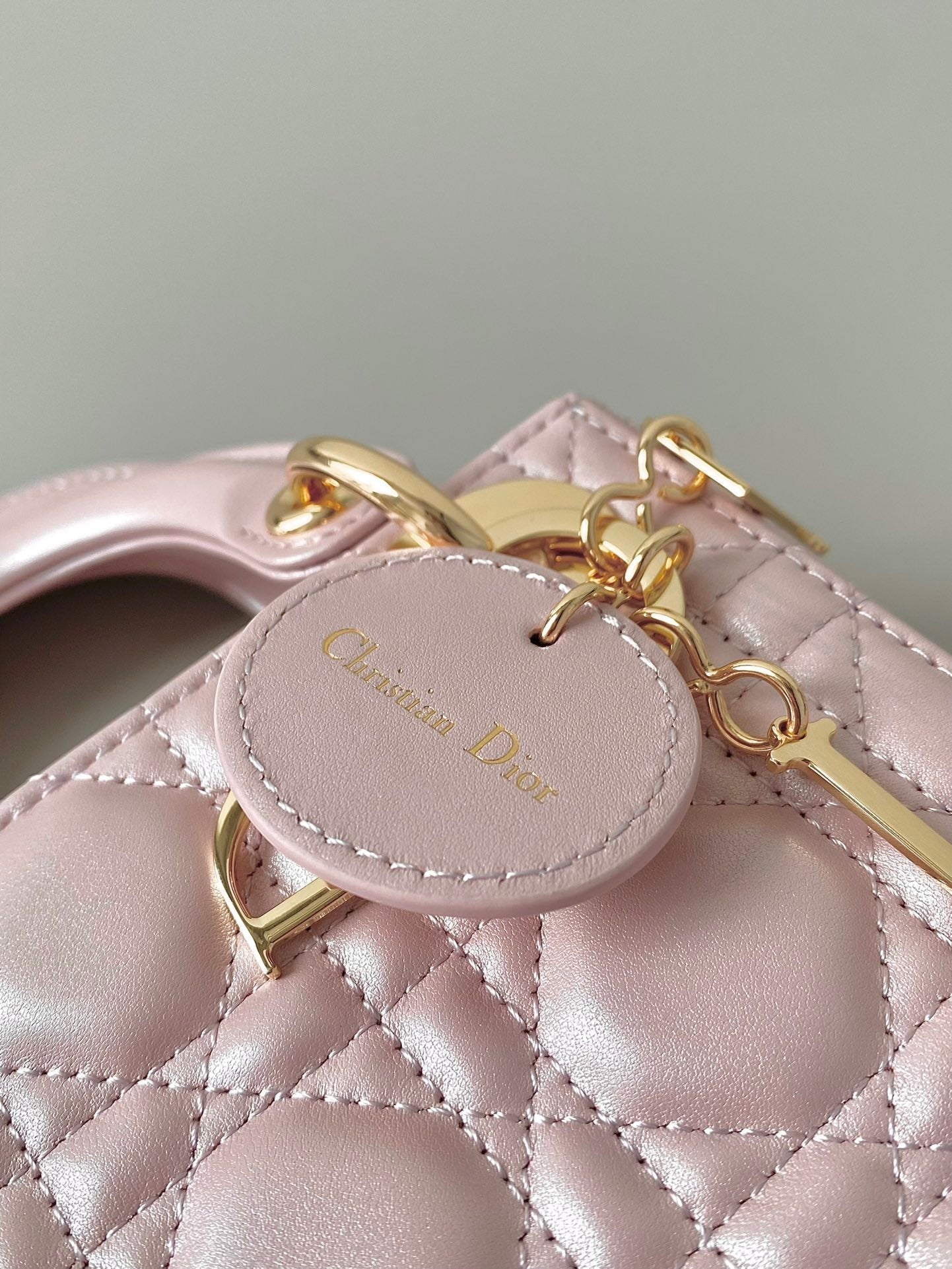 Luxury DiorMINI LADY 17 MY ABC POWDER PINK LAMBSKIN
