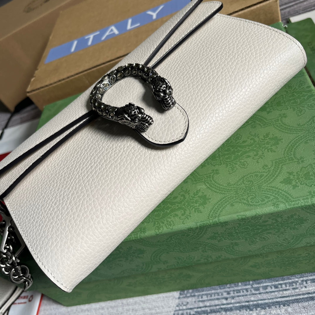 Luxury Gucci DIONYSUS SMALL 25 BAG IN WHITE CALFSKIN