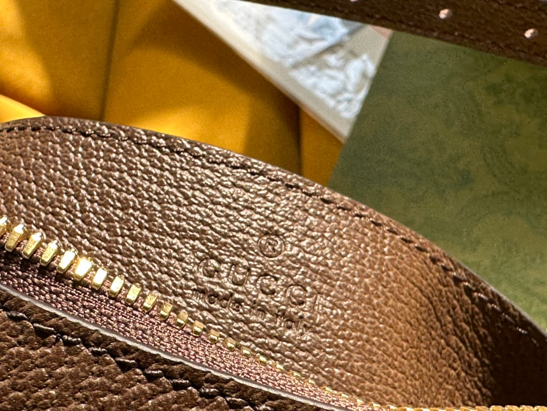 Luxury Gucci OPHIDIA GG SMALL 25 HANDBAG BEIGE AND EBONY SUPREME CANVAS