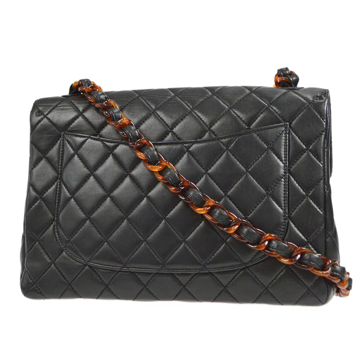 CHANEL 1996-1997 Classic Flap Jumbo Black Lambskin 46427