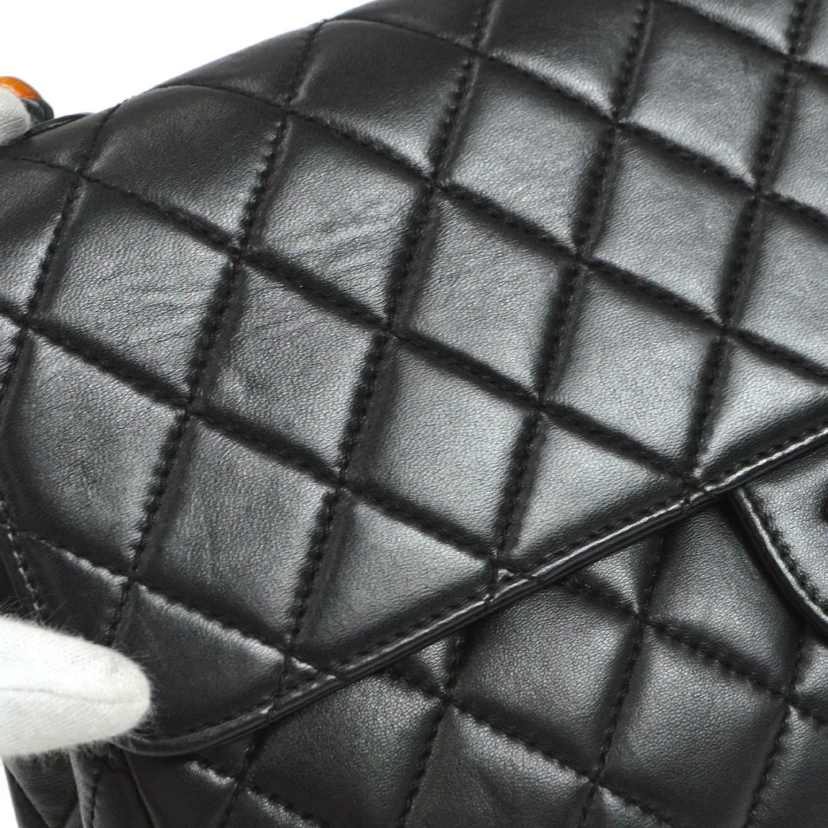 CHANEL 1996-1997 Classic Flap Jumbo Black Lambskin 46427
