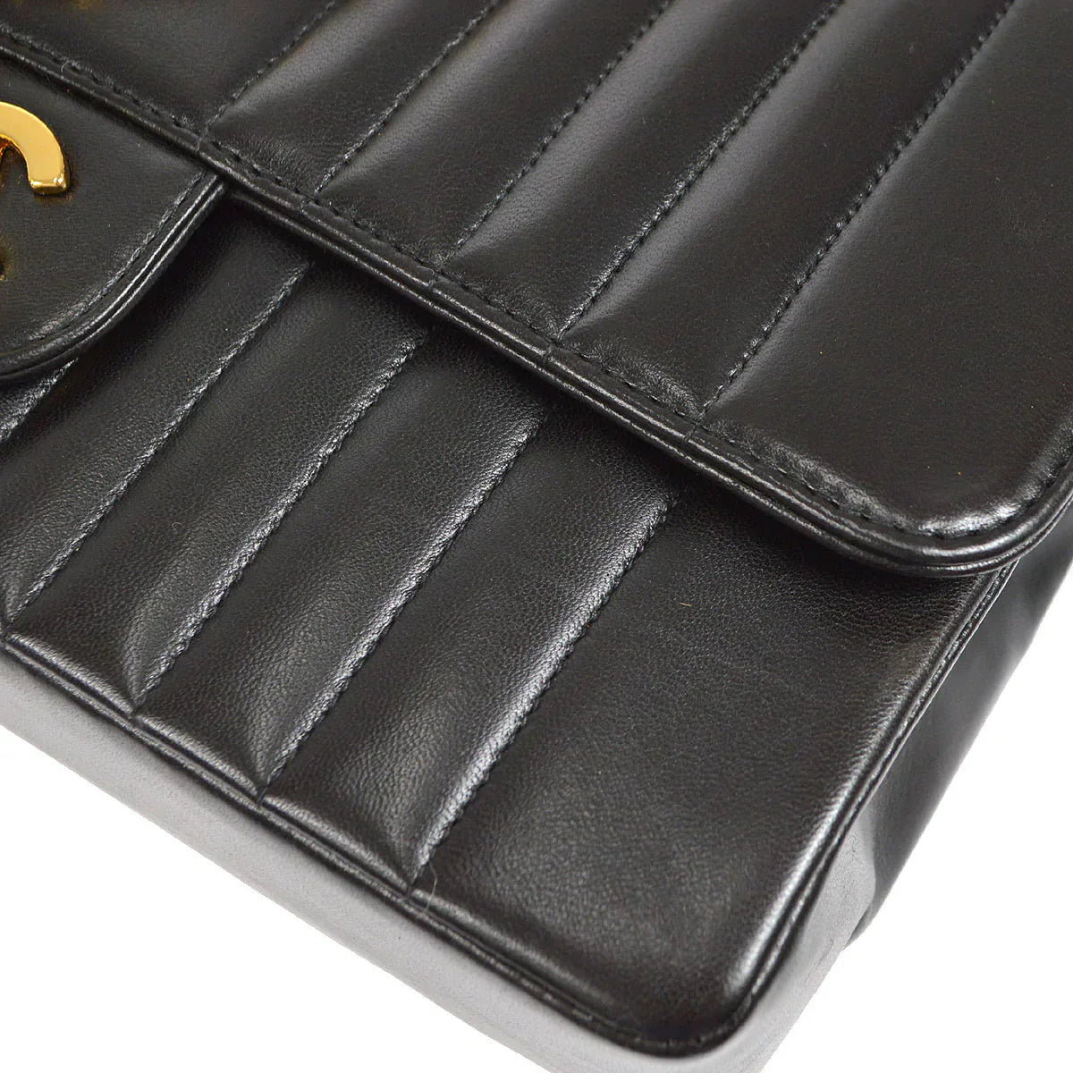 CHANEL★ 1991-1994 Vertical Classic Single Flap Medium 46484