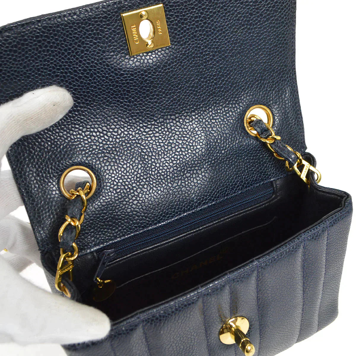 CHANEL 1994-1996 Vertical Straight Flap Mini 56462