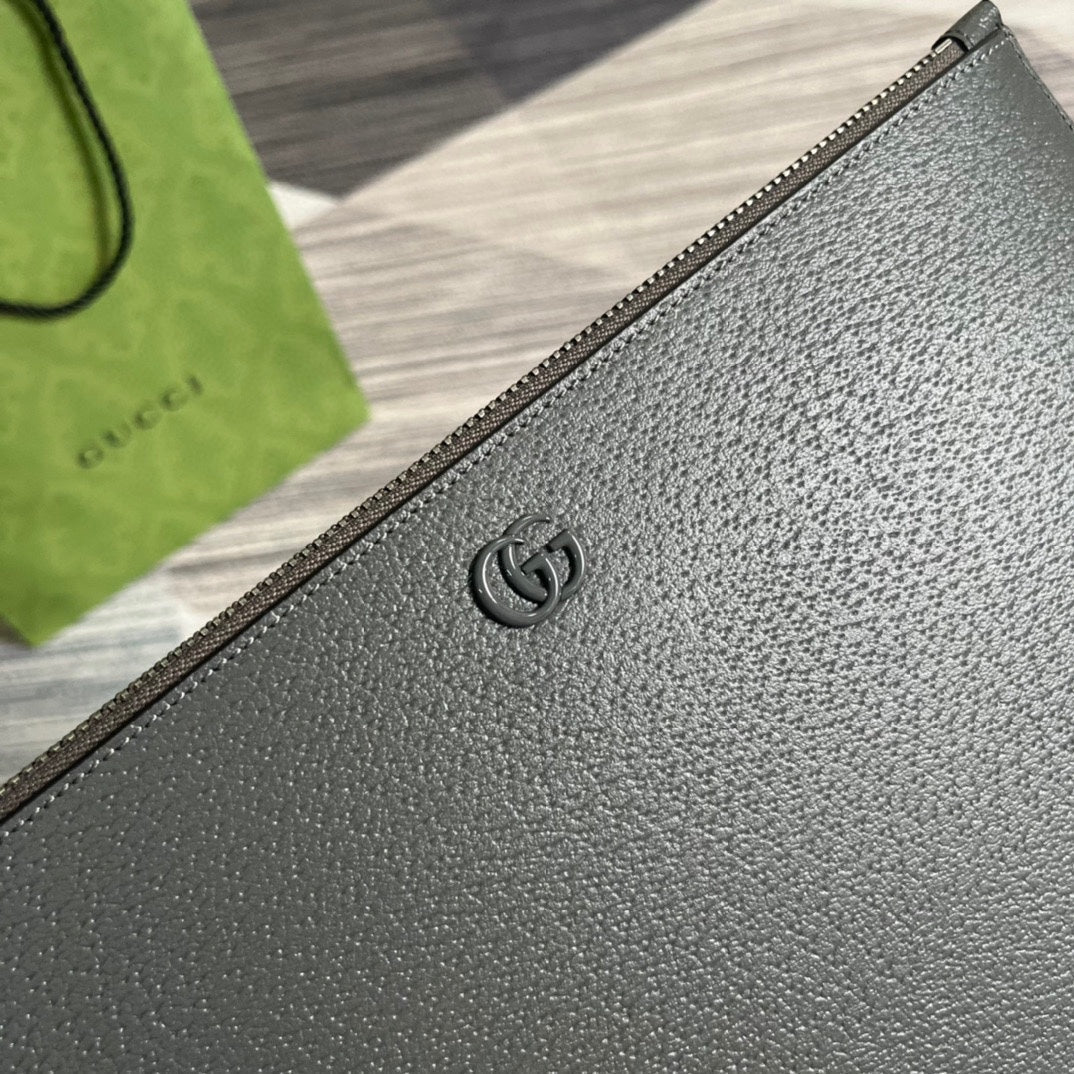 Luxury Gucci GG MARMONT 30 HANDBAG IN PENTER GREY CALFSKIN