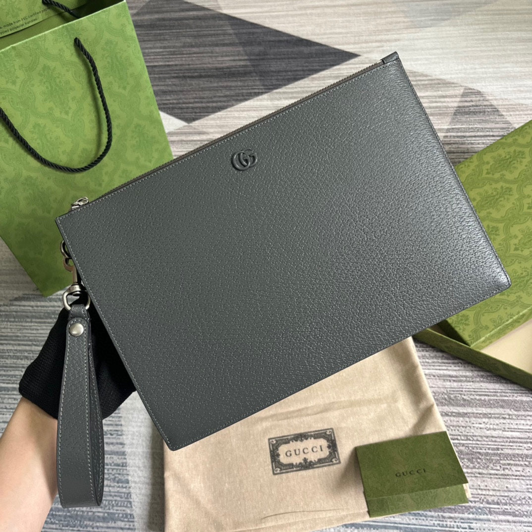 Luxury Gucci GG MARMONT 30 HANDBAG IN PENTER GREY CALFSKIN