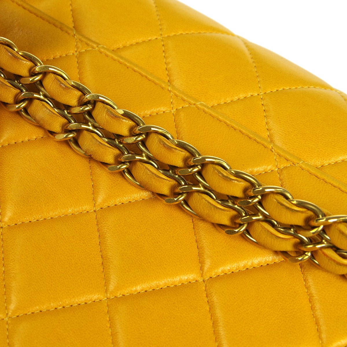 CHANEL 1996-1997 Round Flap Handbag Orange Lambskin 26418