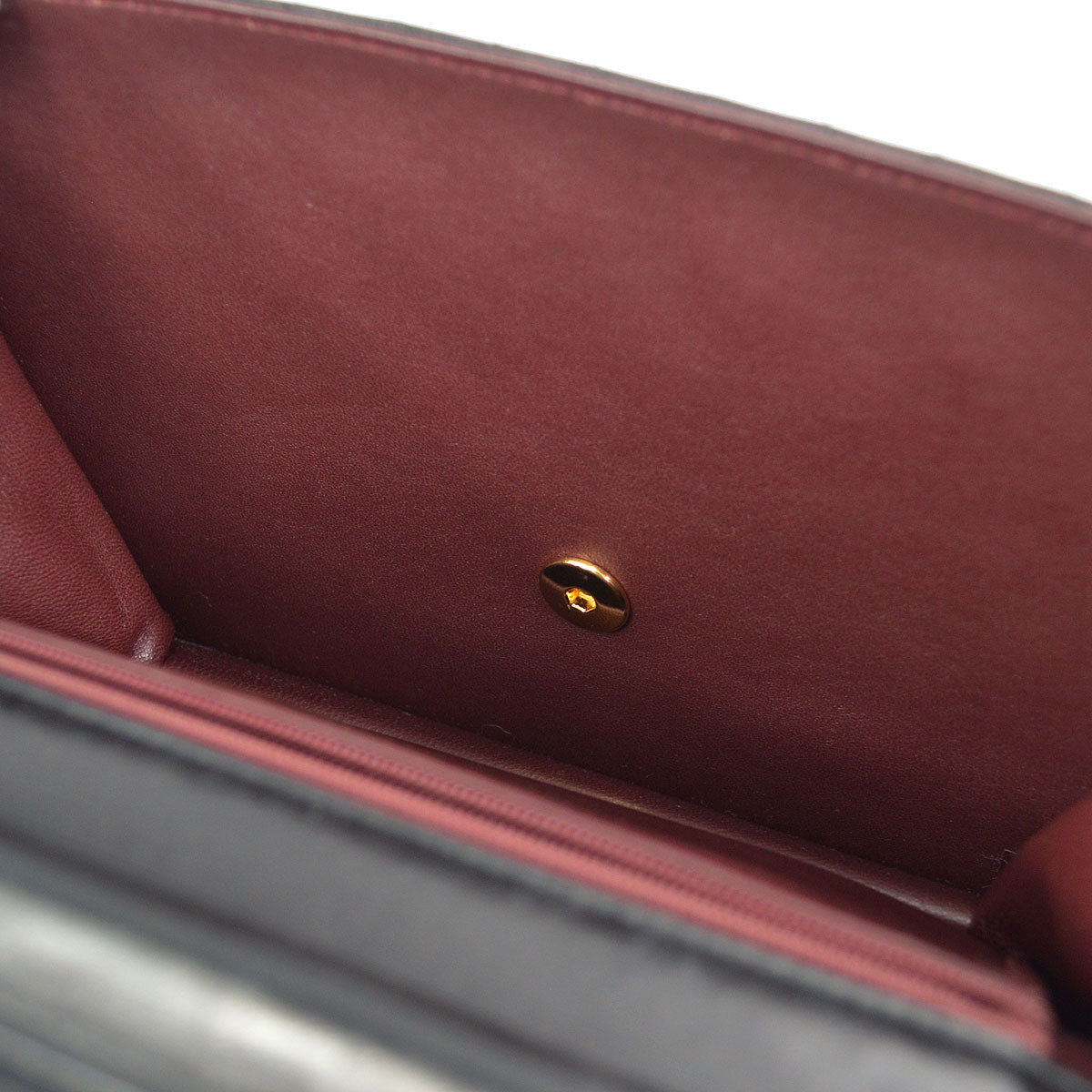 CHANEL★ 2000-2001 CC Turnlock Half Flap Medium Black Lambskin 56817
