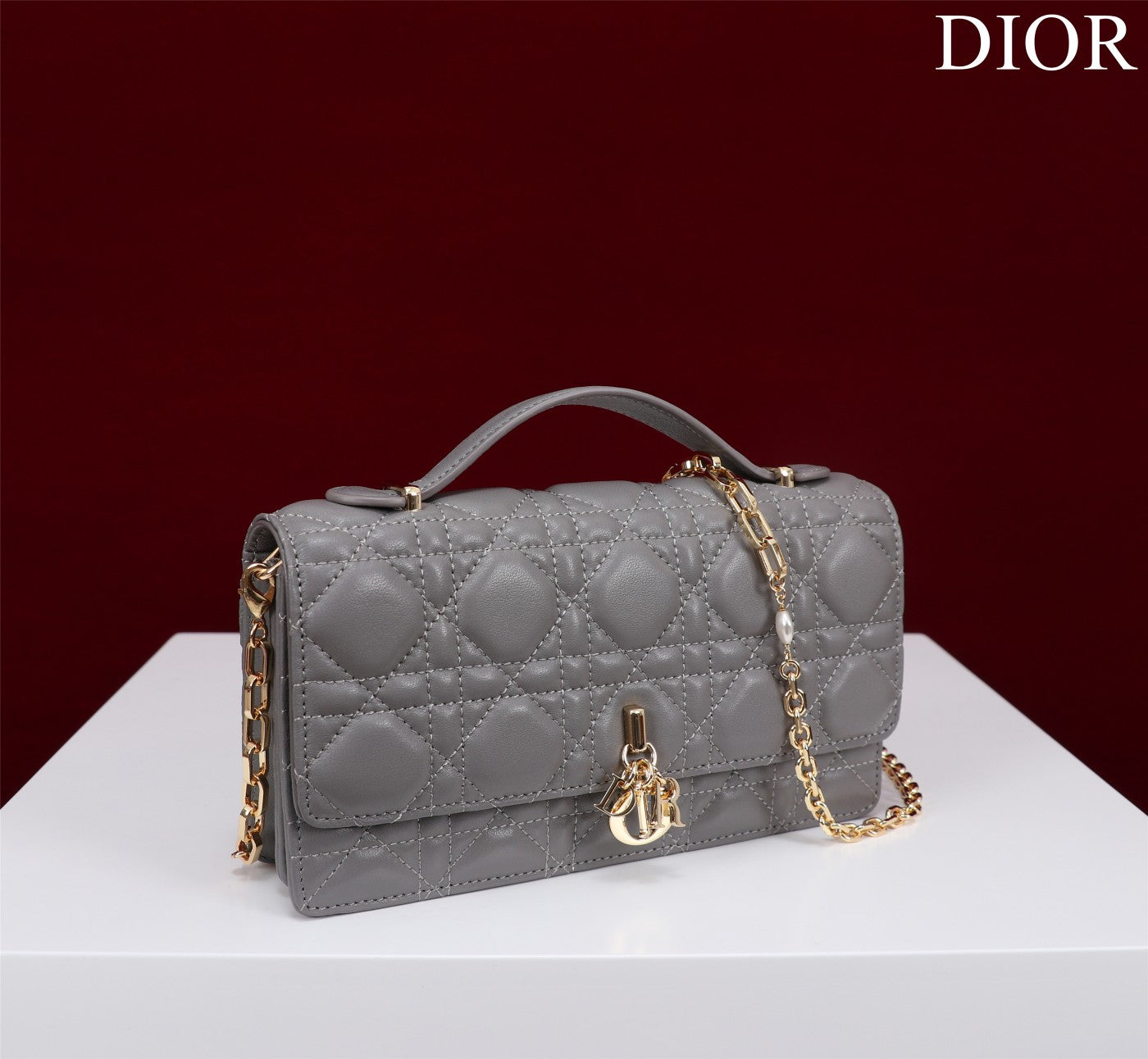 Luxury Diormy mini 21 gray lambskin