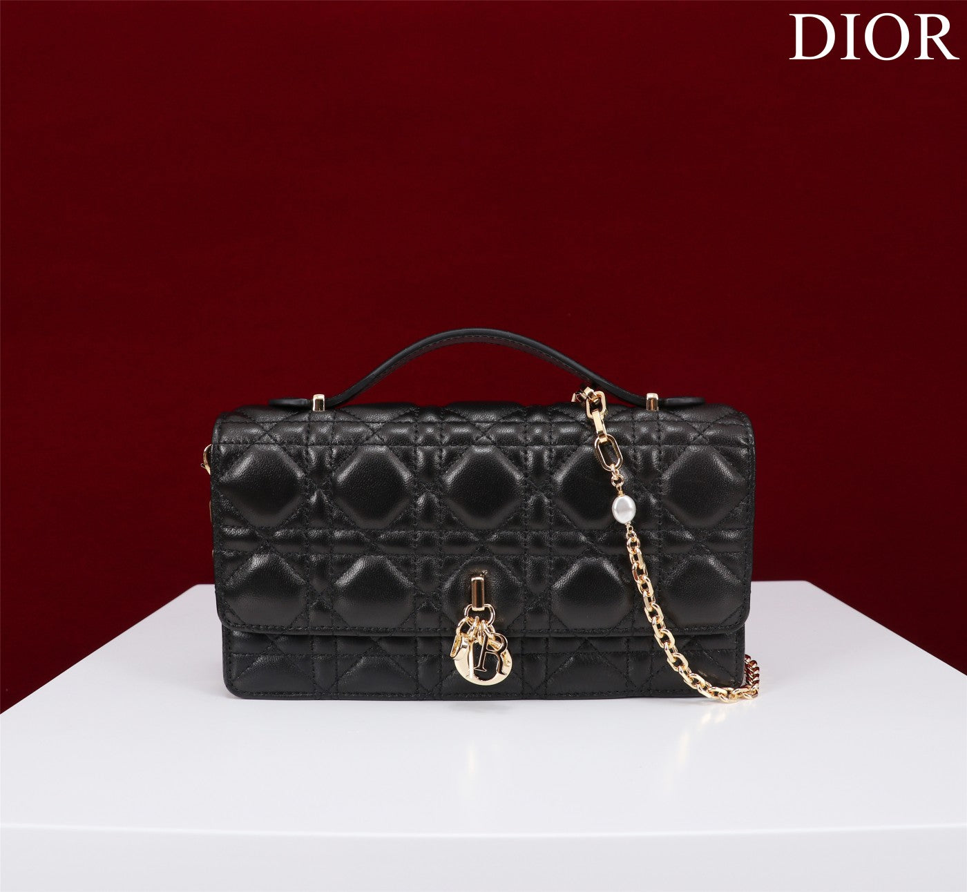 Luxury Diormy mini 21 black lambskin