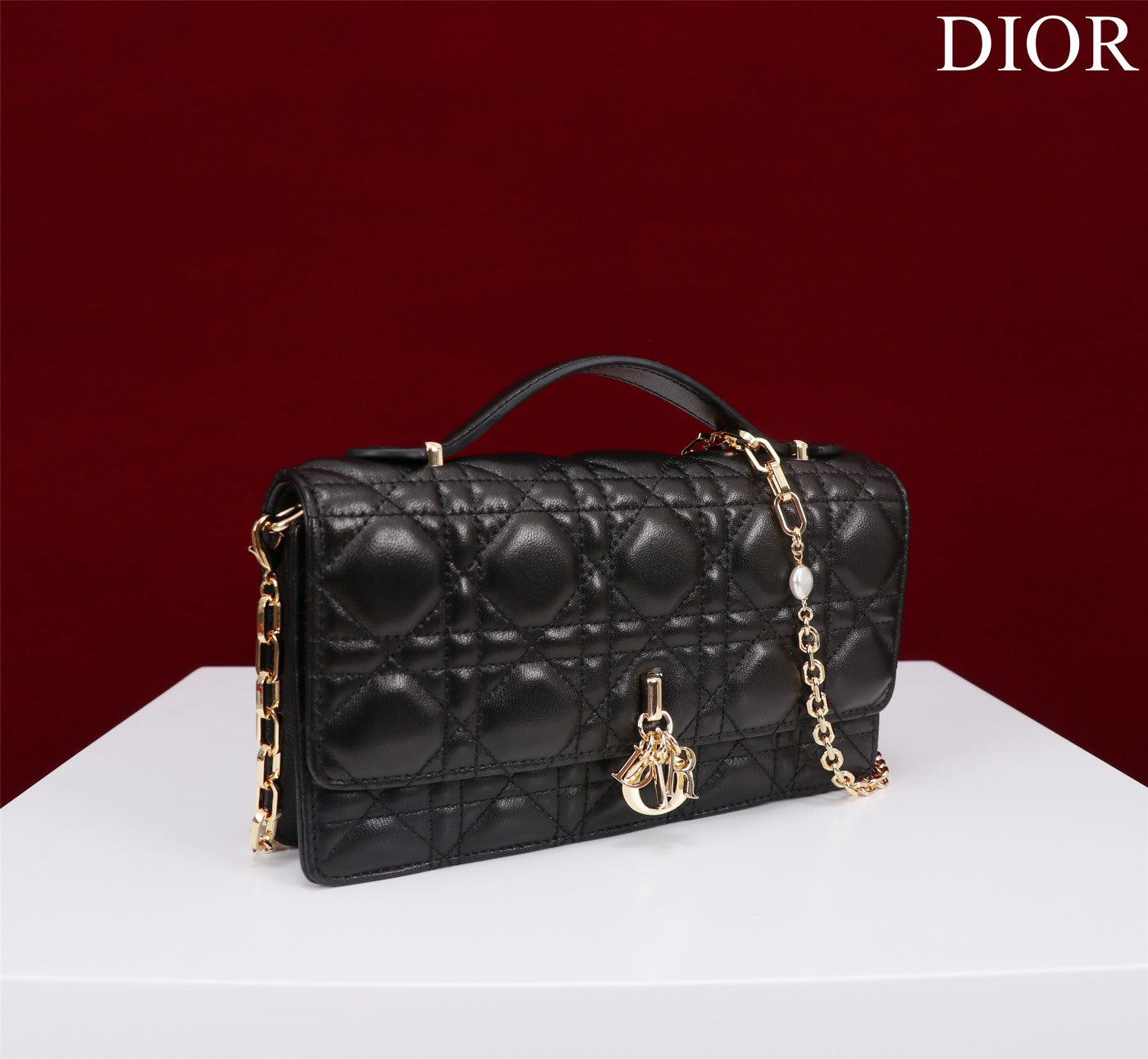 Luxury Diormy mini 21 black lambskin